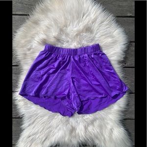 VTG Sateen Purple Silk Lounge Shorts Lingerie